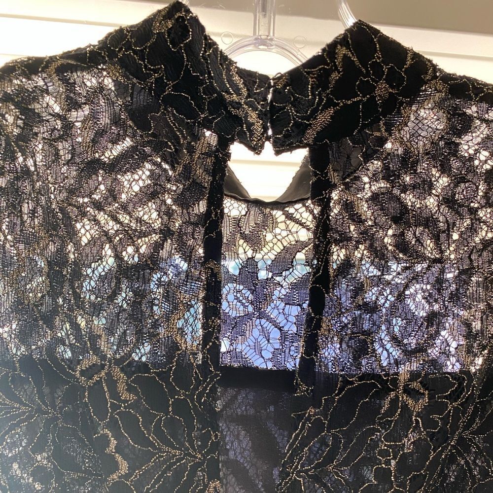 Julie Brown Black Gold Lace Dress - Picture 7 of 7